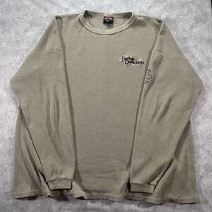 Vintage Harley Davidson Tennessee Cream Thermal Long sleeve Shirt Mens Size XL